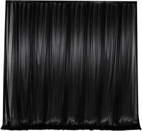 img 4 attached to 🖤 SweetEasy 10x10 ft Polyester Photography Backdrop Drapes for Wedding, Baby Shower, Birthday Party, Event, Festival, Restaurant Reception, Window Decor - Black Curtains