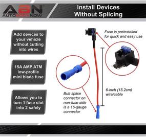 img 1 attached to 🔌 ABN Fuse Tap Fuse Holder & Fuse 1-Pack – 12V Add-a-Circuit Kit – ATM Low Profile Mini Fuse Blade & 15A AMP Adapter