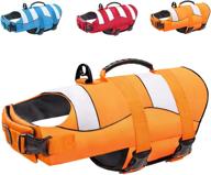 🐶 malier dog life jacket: adjustable, durable & buoyant vest for small medium large dogs swimming boating - orange x-large логотип