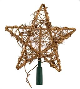 img 3 attached to 🌟 Kurt Adler 10-Light Gold Star Indoor Rattan Treetop