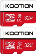 📷 kootion 32gb micro sd card 2-pack - high speed class 10 micro sdhc memory card - uhs-i tf card with ultra high speed performance - c10, u1 - 32 gb capacity for enhanced storage logo