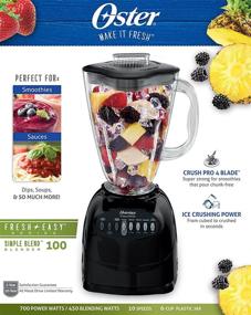 img 4 attached to Oster 6706 Blender: High-performance 6-Cup 450-Watt, 10-Speed Black Blender