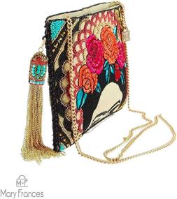 img 1 attached to Mary Frances Beaded Embroidered Crossbody Multicolor