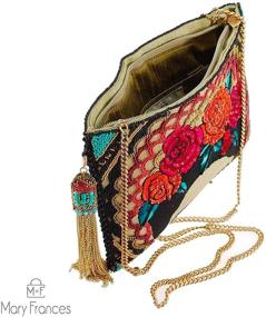 img 2 attached to Mary Frances Beaded Embroidered Crossbody Multicolor