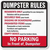 dumpster rules residents securely smartsign logo