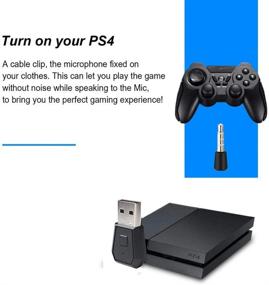 img 1 attached to KenSera Wireless Adapter with Microphone: Mini USB BT 4.0 Dongle for PS4 Controller & Wireless Headset