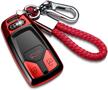 tukellen for audi key fob cover with keychain interior accessories logo