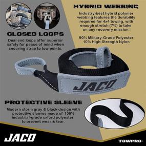 img 2 attached to 🔩 JACO 4X4 TowPro 3-Inch By 20-Foot Recovery Tow Strap