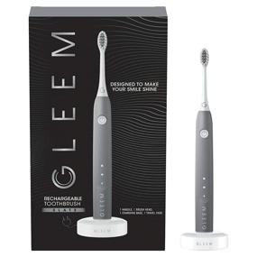 img 4 attached to 🦷 Rechargeable Electric Toothbrush - Slate Gray by Gleem