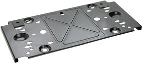 img 1 attached to 🔧 Dorman Help! 68148 Front License Plate Bracket in Sleek Black - Secure Your License Plate with Ease!