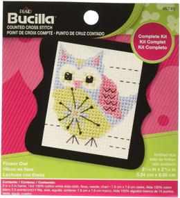 img 1 attached to 🦉 Bucilla Beginner Stitchery Mini Kit: Flower Owl - Counted Cross Stitch Made Easy