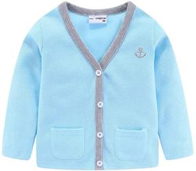 img 4 attached to 🧥 Mud Kingdom Little Boys Cute Cardigan Jacket: Embroidered Casual Chic at its Best!