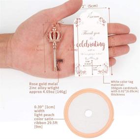 img 1 attached to 🔑 OurWarm 30pcs Wedding Favors Skeleton Key Bottle Opener with Tags, Rose Gold Key Bottle Opener Gifts for Guests Bridal Shower Bachelorette Party Favors Rustic Wedding Decor, Assorted Styles