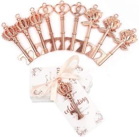 img 4 attached to 🔑 OurWarm 30pcs Wedding Favors Skeleton Key Bottle Opener with Tags, Rose Gold Key Bottle Opener Gifts for Guests Bridal Shower Bachelorette Party Favors Rustic Wedding Decor, Assorted Styles