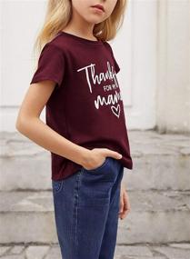 img 1 attached to 👩 Sidefeel Family Matching Short Sleeve Letter T Shirt - Mother and Daughter Sweatshirt