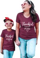 👩 sidefeel family matching short sleeve letter t shirt - mother and daughter sweatshirt logo