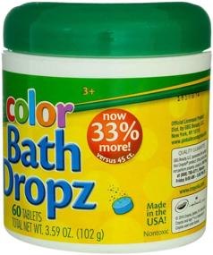 img 2 attached to 🛁 Bath Dropz Water-Coloring Tablets: Vibrant Hues for Bath Time Fun - 60 Ct, 3.59 oz