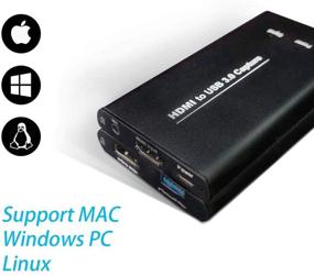 img 3 attached to 📹 P Panoraxy USB Video Capture Card, HDMI to USB 1080P60S Recording with Lag-Free Loop-Out Video, USB 3.0, MIC Input, Audio Output, HDCP Support – Ideal for YouTube, OBS, Twitch