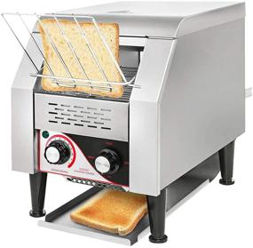 img 4 attached to 🍞 VEVOR Commercial Conveyor Toaster: 150 Slices/Hour, 1340W Stainless Steel Heavy Duty Industrial Toasters - 7 Speed Options, Countertop Electric Restaurant Equipment for Bun Bagel Bread Baked Food