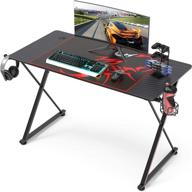 🖥️ enhance your gaming setup with a 47-inch x-shaped gaming computer desk: black, with mouse pad, cup holder, headphone hook - perfect for home office logo