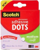 scotch brand adhesive dots, medium - 300 dots/pack, easy 🔴 dispensing, permanent & photo-safe (010-300m): the ultimate solution for bonding projects logo