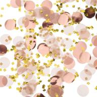 🌹 розовые конфетти точки из золота: 1,76 унции круглой тканевой бумаги для столового конфетти на свадьбы и дни рождения (2,5 см) логотип