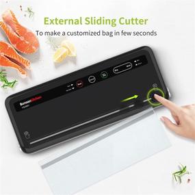 img 1 attached to 🔒 Food Saver Vacuum Sealer Machine: Built-In Air Sealing System with Vacuum Sealer Kits - Prevent Dehydration and Freezer Burn, Dry/Moist Model Ideal for Sous Vide-Black