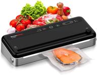 🔒 food saver vacuum sealer machine: built-in air sealing system with vacuum sealer kits - prevent dehydration and freezer burn, dry/moist model ideal for sous vide-black логотип