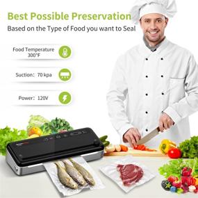 img 2 attached to 🔒 Food Saver Vacuum Sealer Machine: Built-In Air Sealing System with Vacuum Sealer Kits - Prevent Dehydration and Freezer Burn, Dry/Moist Model Ideal for Sous Vide-Black