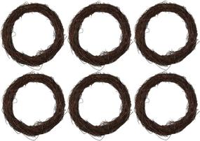 img 4 attached to 🍇 Juvale Grapevine Wreaths—Versatile Wooden Wreath Set for Crafts and Decor (6.2 in, 6 Pieces)