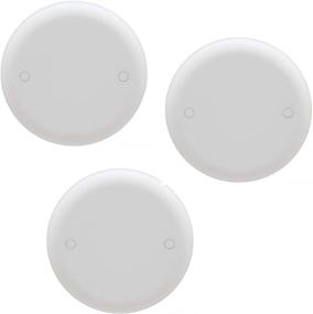 img 1 attached to 🔵 Carlon CPC4WH Round Ceiling Fan Box Cover, 4-Inch Diameter, White, Blank - Pack of 3