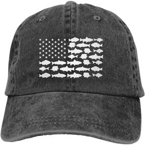 img 4 attached to Vintage Dad Hats for Kids - Adjustable Baseball Cap with Waldeal Boy Printing Fish Flag Design (Ages 3-12 Years)