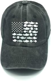 img 2 attached to Vintage Dad Hats for Kids - Adjustable Baseball Cap with Waldeal Boy Printing Fish Flag Design (Ages 3-12 Years)