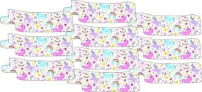 img 2 attached to 🌈 Pack of 10 Nasogastric/Oxygen Tube Precut Adhesive Tape in Rainbow & Unicorn Design (Left Side)