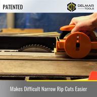 delmar tools patented table saw push block: enhancing safety and ease in narrow rip cuts, reducing kickback risks логотип