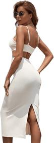 img 3 attached to SOLY HUX Backless Spaghetti Knitted Women's Clothing and Dresses