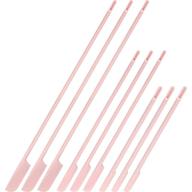🌸 9-piece last drop spatula set - silicone spatulas for beauty, kitchen, makeup, bottles, and lotions - pink color ideal for girls and women logo