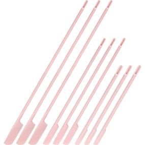 img 4 attached to 🌸 9-Piece Last Drop Spatula Set - Silicone Spatulas for Beauty, Kitchen, Makeup, Bottles, and Lotions - Pink Color Ideal for Girls and Women