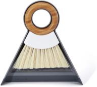 full circle white tiny team mini dustpan set with brush logo