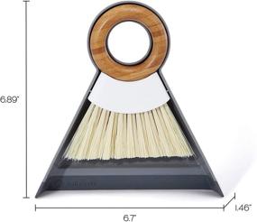 img 1 attached to Full Circle White Tiny Team Mini Dustpan Set with Brush