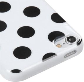 img 2 attached to Asmyna Unique Protective Case For IPod Touch 5 (Black Polka Dots/White)
