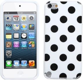 img 3 attached to Asmyna Unique Protective Case For IPod Touch 5 (Black Polka Dots/White)