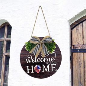 img 1 attached to 🍂 Versatile Fall Welcome Sign with Interchangeable Seasonal Ornaments for Front Door Decor"