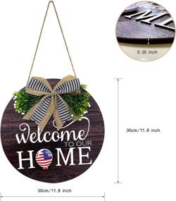 img 3 attached to 🍂 Versatile Fall Welcome Sign with Interchangeable Seasonal Ornaments for Front Door Decor"