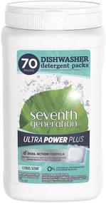 img 4 attached to 🍋 Seventh Generation 70-Count Ultra Power Plus Dishwasher Detergent Packs, Fresh Citrus Scent