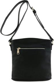 img 1 attached to Triple Pocket Medium Crossbody Black Women's Handbags & Wallets