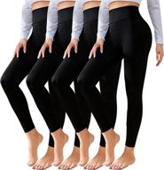 cthh 2 pack high waist tummy control 👖 leggings for women - workout, running, black yoga pants logo