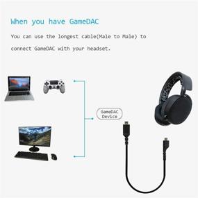 img 1 attached to 🎧 Enhanced Replacement Audio Cable for SteelSeries Arctis 3, 5, 7, Pro Gaming Headset - Male to Male