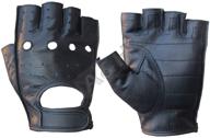 🧤 genuine cowhide fingerless leather driving gloves (x-large) by a&h apparel: perfect motorcycle gloves for maximum style and comfort! logo