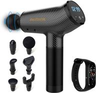 💆 pro plus massage gun - 30 speed levels & 6 head vibration for deep muscle massage, athletes pain relief, muscle recovery - 3300 rpm deep tissue massage gun long battery life (new edition) logo